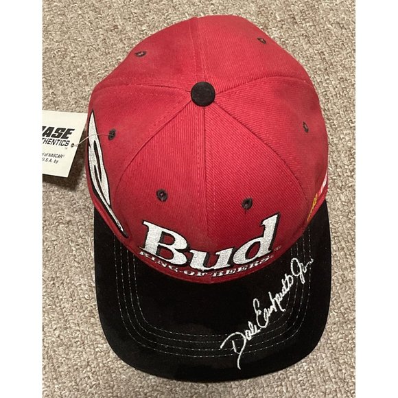Vintage 90s Nascar Racing Dale Earndthart Jr. Budweiser Snapback Hat Cap USA - Picture 2 of 10